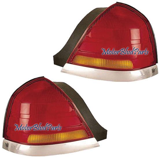 98-03 ford crown victoria red amber tail lamps lights