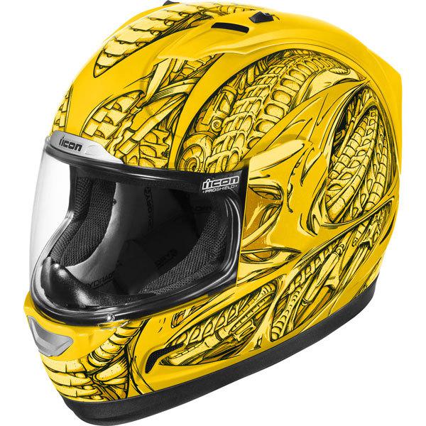 Yellow m icon alliance ssr speedmetal full face helmet