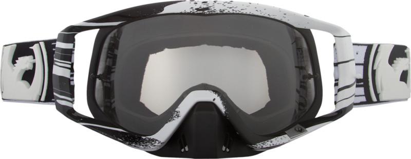 Dragon alliance vendetta anti-fog goggles paintdrip black and white/clear lens