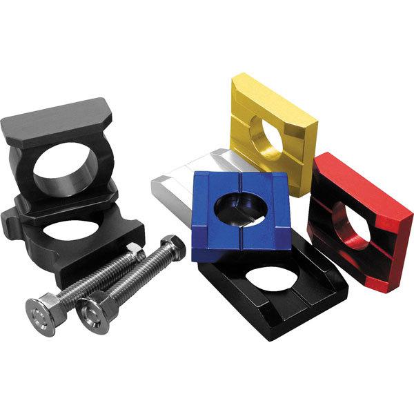 Blue pro-bolt chain adjuster blocks