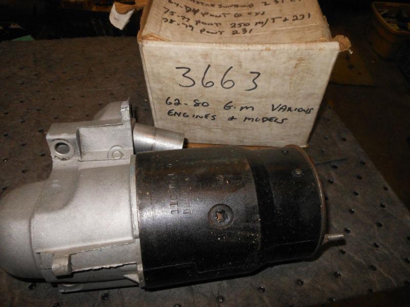 Rebuilt starter motor #3363 chevy jeep olds pontiac 64-80 many models