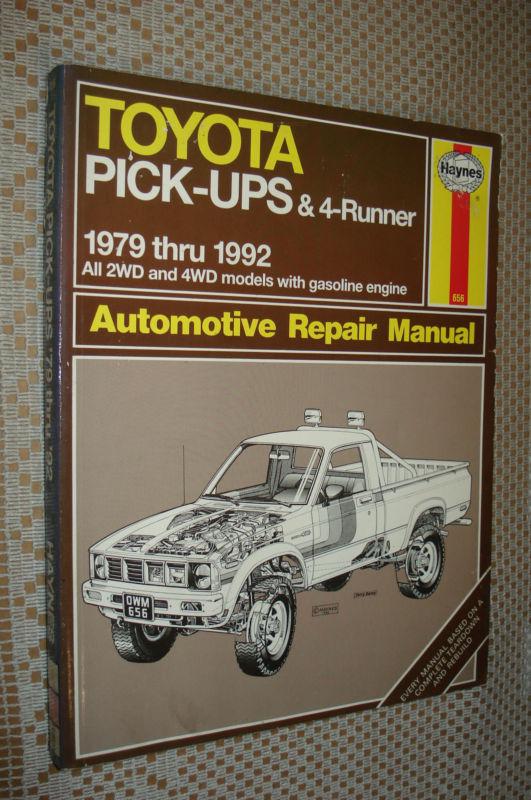 1979-1992 toyota truck & 4 runner service manual shop book  91 90 89 88 87 86 85