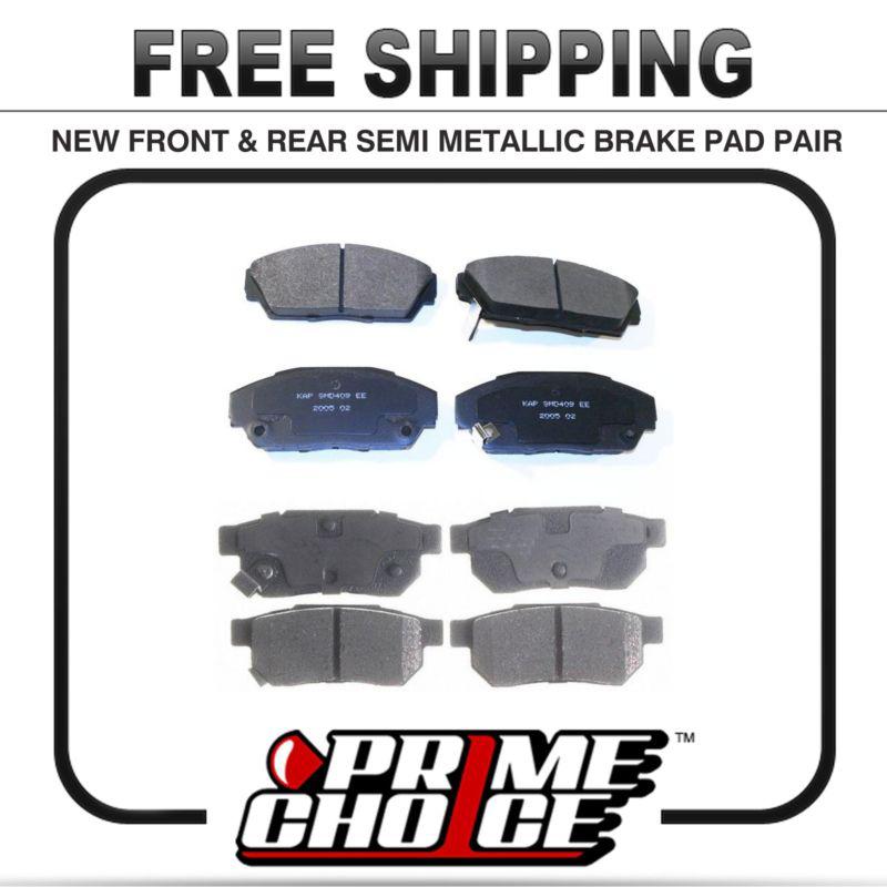 Premium front & rear metallic disc brake pads 2 full complete sets 4 pair 8 pads