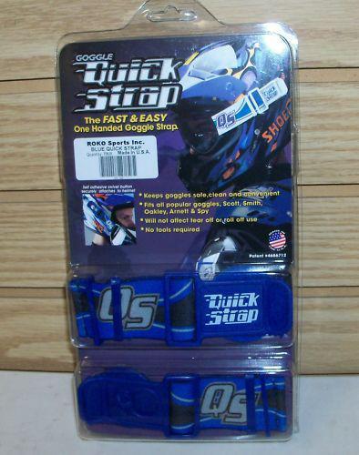 Motorcycle goggle quick strap conversion kit blue