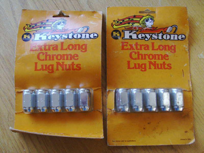 Gm mopar dodge plymouth keystone nos new left hand thread lug nuts 