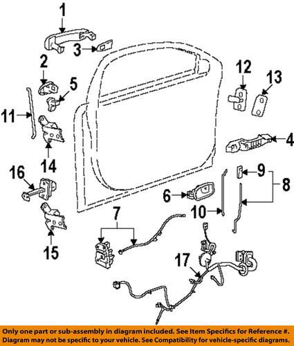 Chevrolet gm oem 22865521 front door-latch