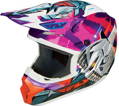 Fly kinetic fly-bot helmet pink/purple/orange yl 73-3499yl