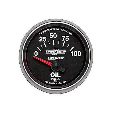 Autometer sport-comp ii electrical oil pressure gauge 2 1/16" dia black face