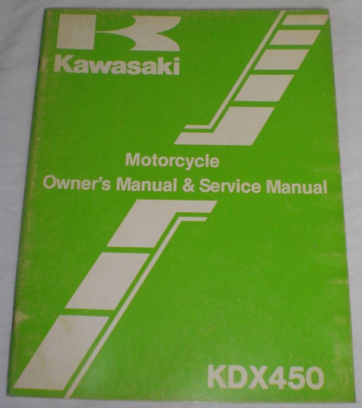 Su1 99974-0002-01 1982 kdx450 kdx450-a1 kawasaki owners manual & service manual