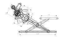 Toyota rav4 window regulator assembly power front rh japan built