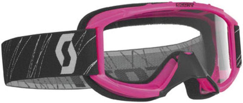 New scott 89si w/ clear standard lens youth goggles, pink, one size