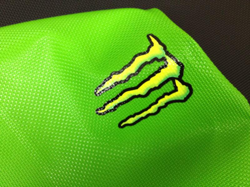 New monster kawasaki kx125 kx250 1992-93 green gripper seat cover