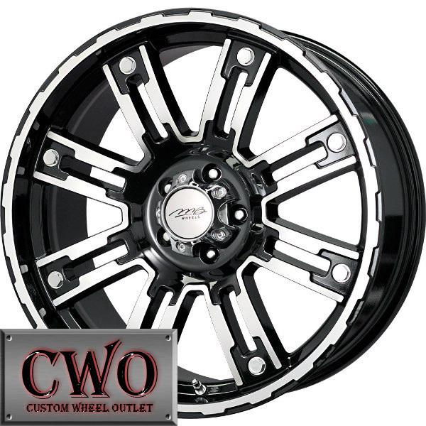 20 black mb stryker wheels rims 5x139.7 5 lug dodge ram durango dakota ford