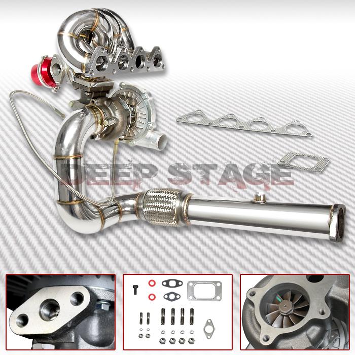 T04e turbo kit+ss blurr exhaust manifold+downpipe+wastegate 97-01 honda cr-v