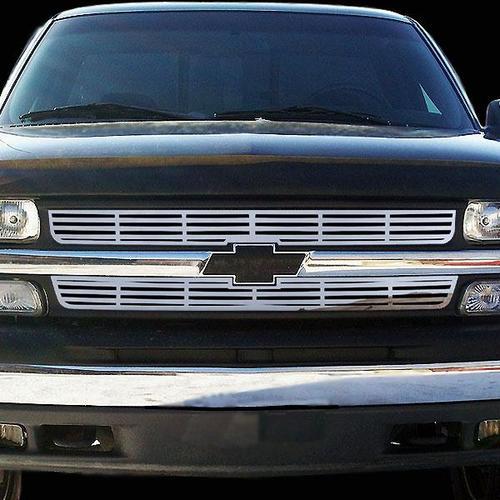 Chevy silverado 99-00 horizontal billet polished stainless truck grill add-on