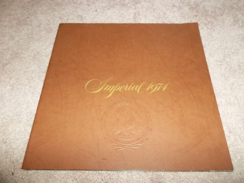  vintage 1974 chrysler imperial  sales brochure folder catalog