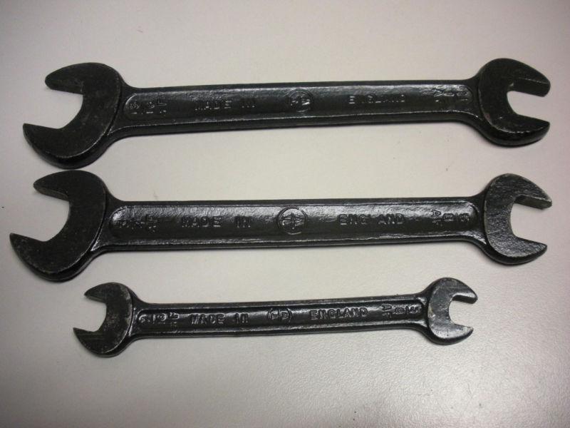 Three vintage british superslim (tw) af spanners / wrenches - like new
