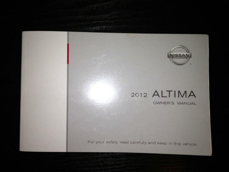 2012 nissan altima owners manual