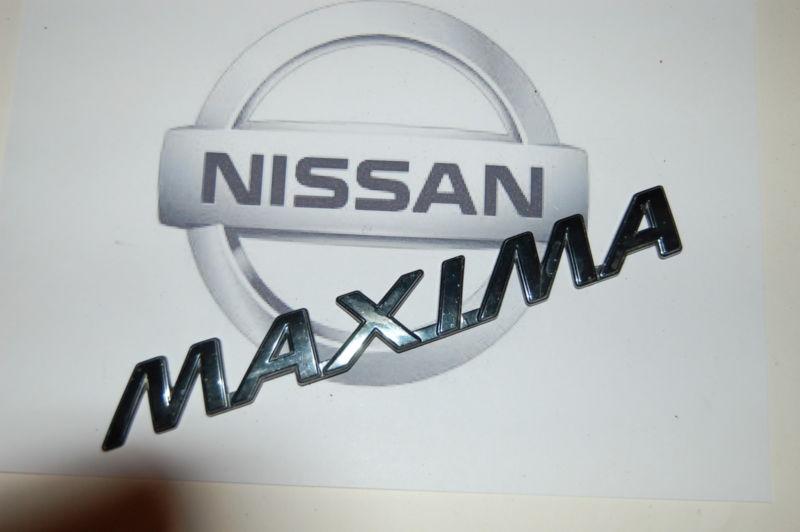 Nissan -" maxima" oem trunk emblem - chrome finish - fits multiple years!