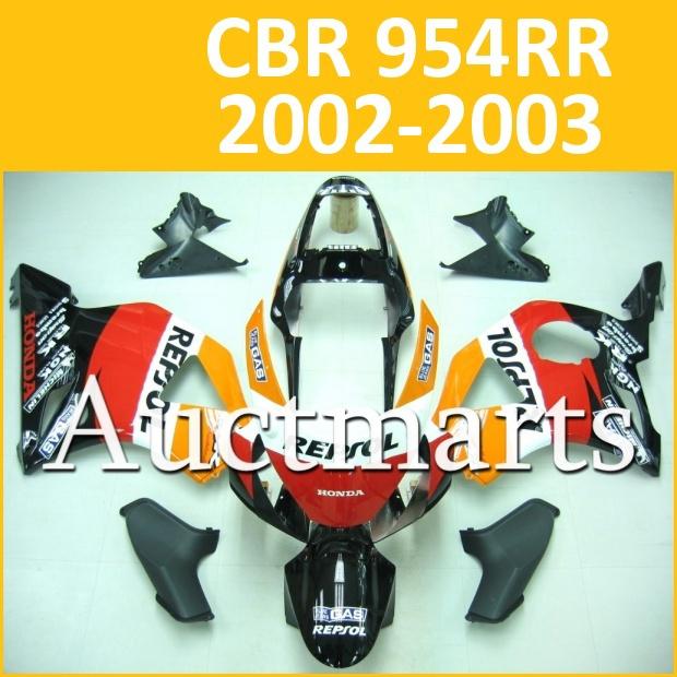 Fit honda 02 03 cbr954rr cbr 954 rr 2003 2004 fairing kit abs plastics b13 f15