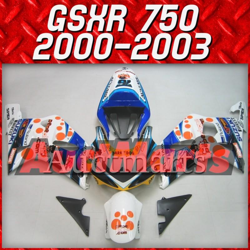 Fit suzuki 00 01 02 03 gsxr 750 gsx-r750 2000 2001 2002 2003 fairing k1 c10 b17