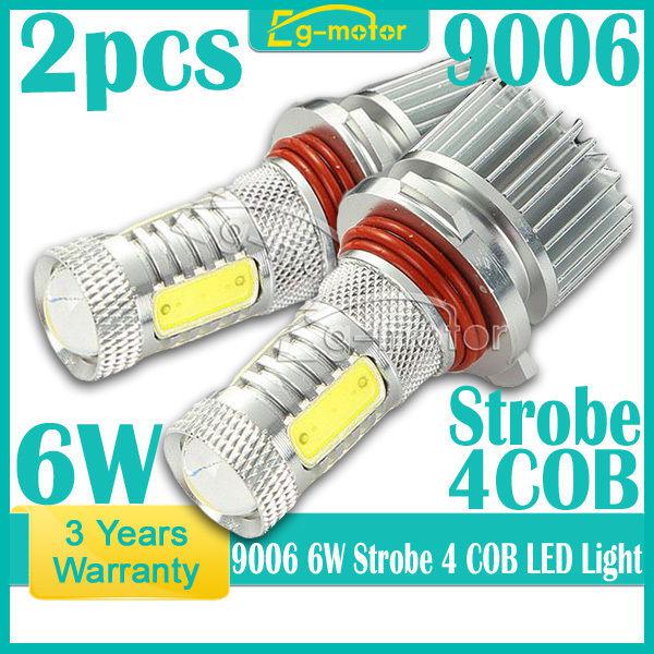 9006 hb4 strobe 6w car led fog day driving head light bulb with heat sink x20