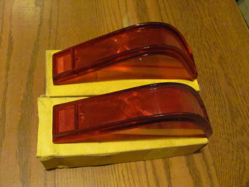 Nos 66 impala station wagon tail light lens's glo-brite 