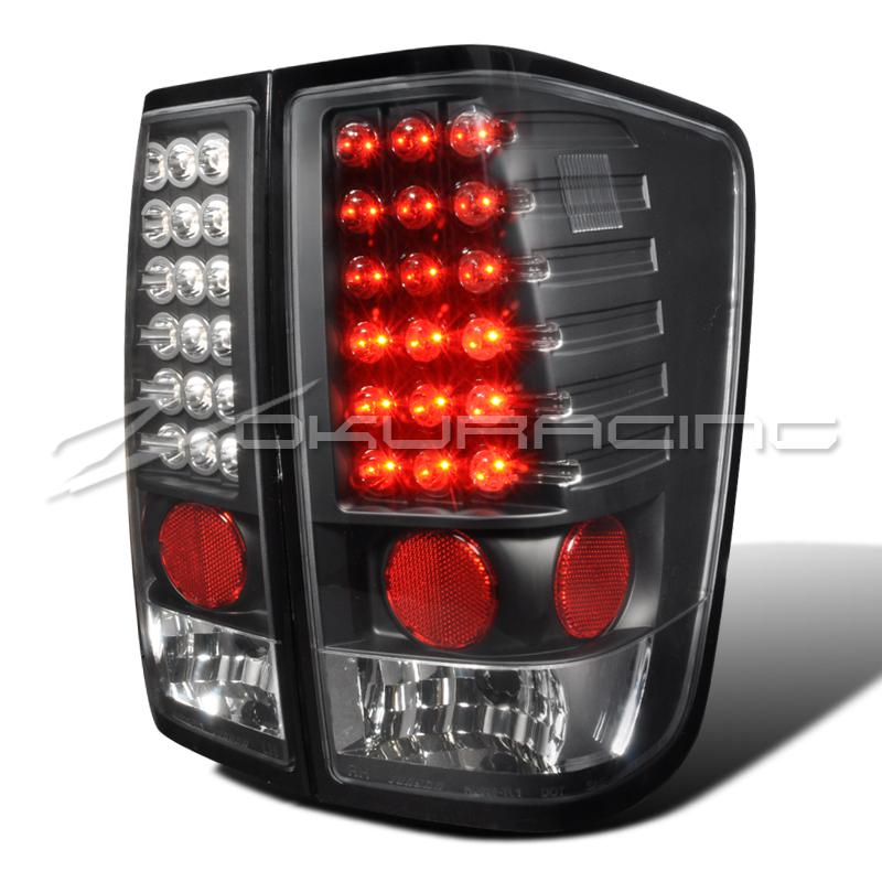 Black housing 2004-2011 nissan titan led tail lights lamps