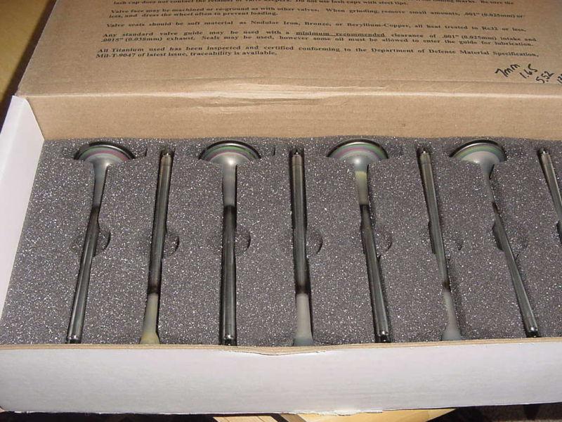 7mm del west titanium exhaust valves 5.735"-1.630" 