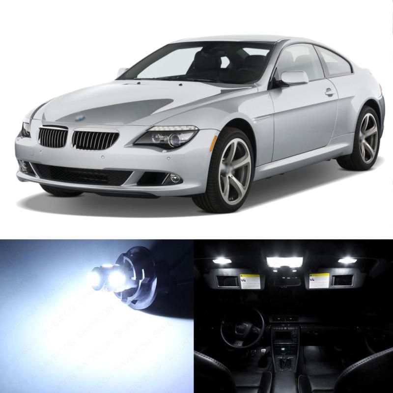 9 x white led interior light package for 2005 -2010 bmw 6 series m6 e63 e64