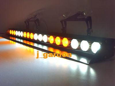 New dc12v emergency 18 leds 3w windshield a/w/a/w/a/w strobe light lightbar