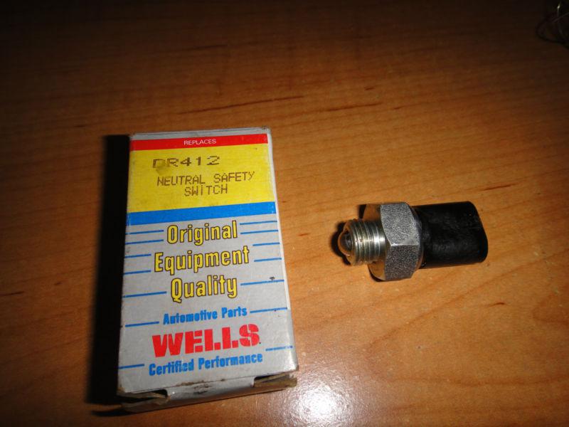 Wells dr412 switch, neutral safety back up backup reverse light switch  nr!