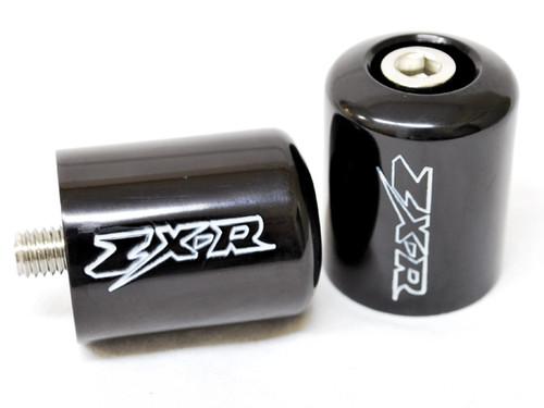 Black bar ends logo hand grip handlebar end caps for 2003-2007 kawasaki zzr600