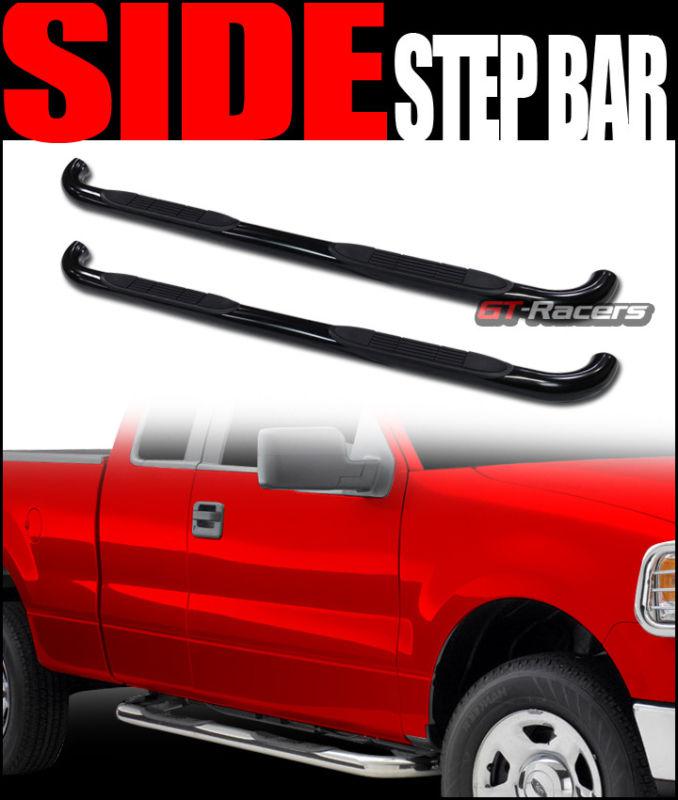 3" heavyduty side step nerf bars running boards 1999+ f250/f350 sd super cab blk