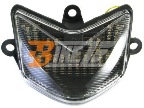 Fit kawasaki ninja zx10 10r 04 05 clear led tail light w/ turn signal integrated