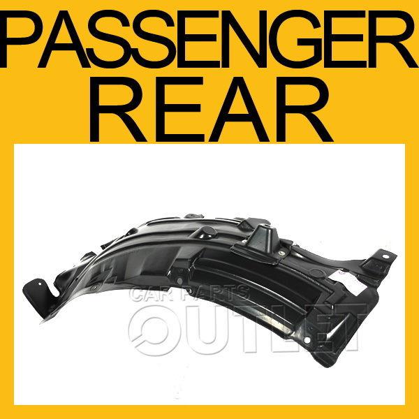 03-07 infinti g35 2dr right front fender liner inner skirt rear portion splash r