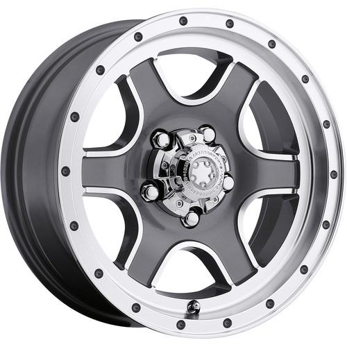 17x9 gray ultra nomad (173) wheels 5x5 + 0 gmc c-1500 pickup yukon 5lug