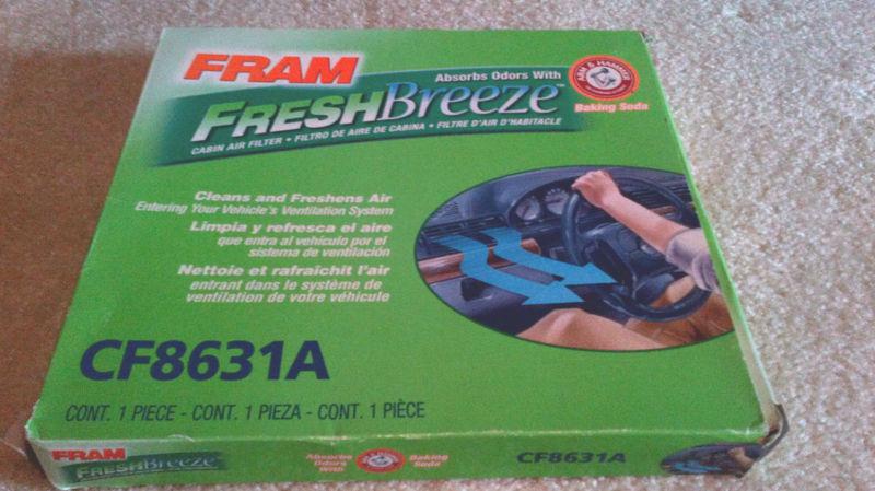 Fram freshbreeze car air filter w/ arm & hammer. cf8631a