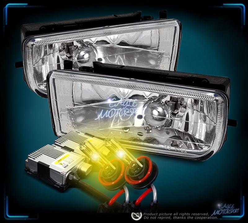 1992-1998 e36 318/325/m3 clear fog lights/3000k yellow hid