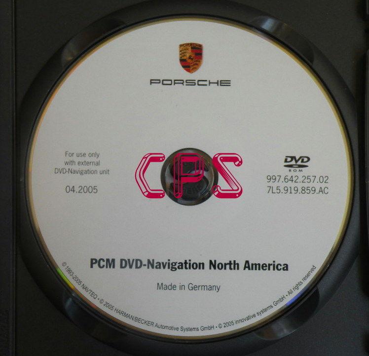 06 porsche cayman s coupe pcm navigation disc dvd # 257.02 map release @ 04.2005