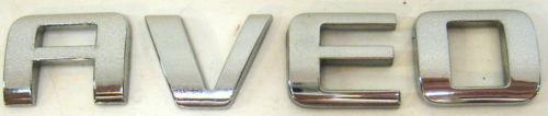 Chevrolet aveo rear trunk letter emblems