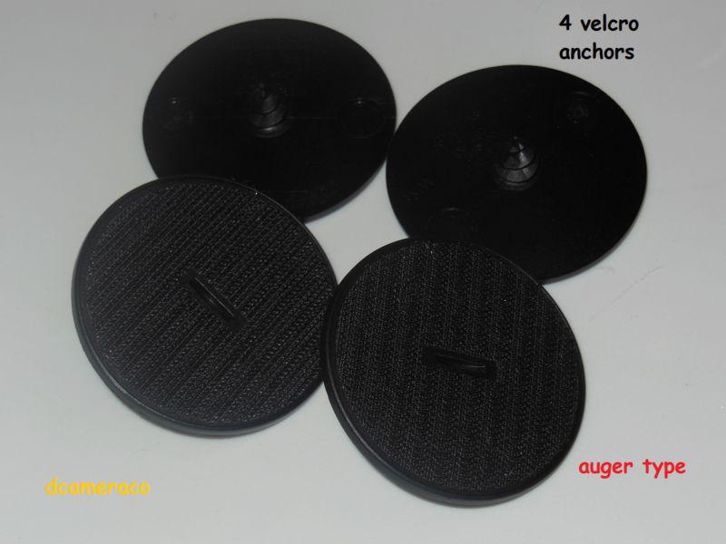 4 bmw oem factory all weather floor mat clip "auger" anchor velcro hook plates 