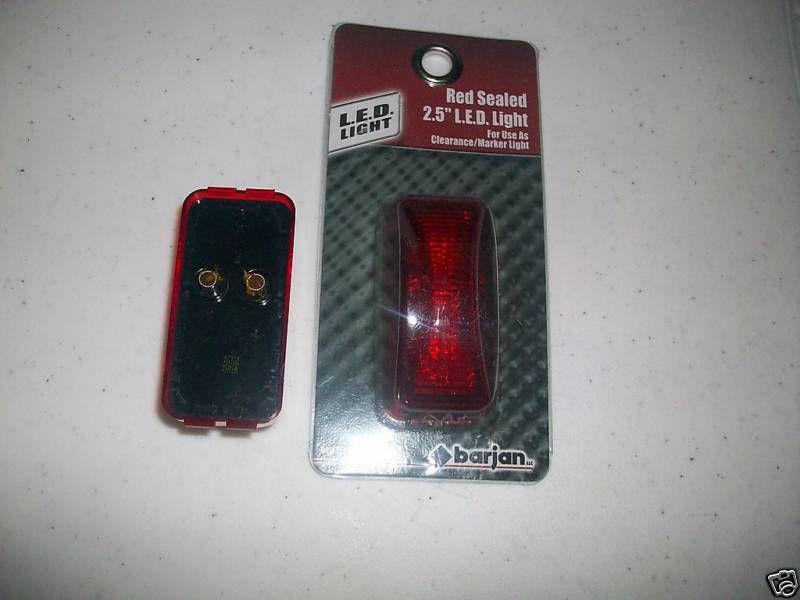 ~2~ red 2.5" 3-led sealed lights double bulb marker