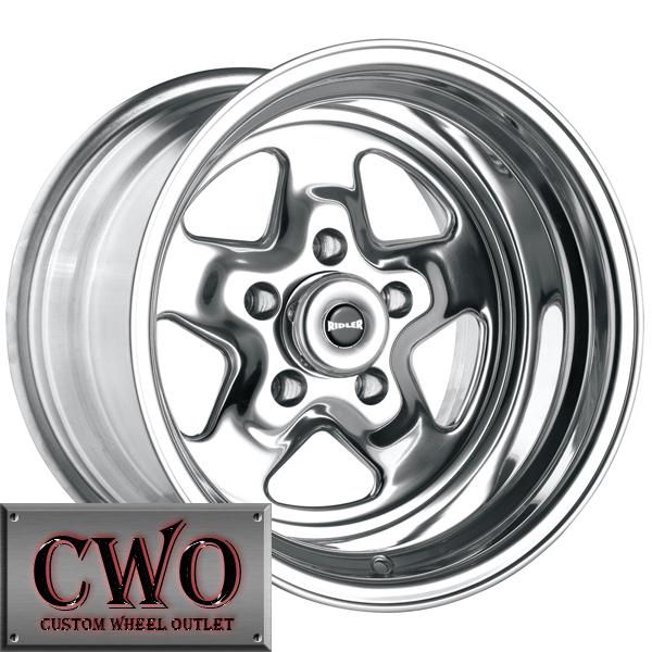 15 polished ridler 655 wheels rim 5x114.3 5 lug jeep wrangler ford ranger