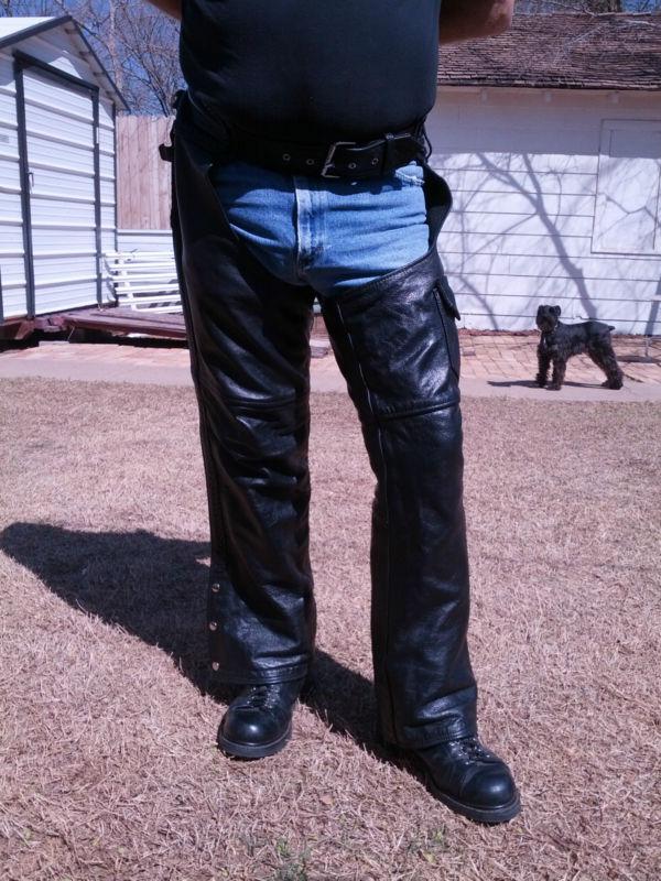 Motorcycle chaps, black xl