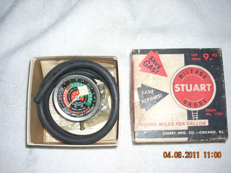 Original, vintage, rat rod stuart mileage gauge ~ new in box!