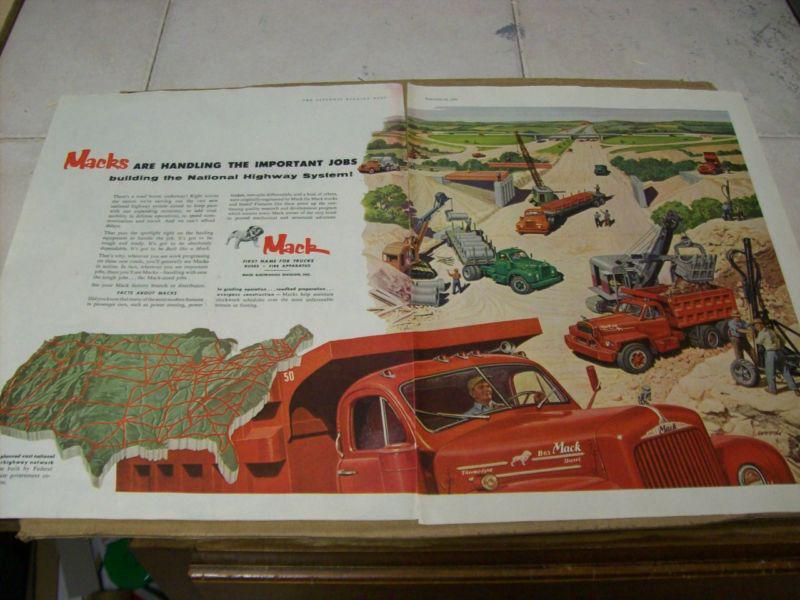 1956 mack truck  advertisement, vintage ad