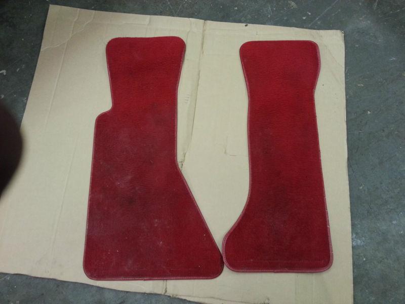 C4 corvette floor mats red