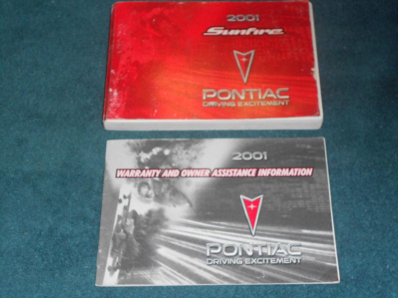 2001 pontiac sunfire owners manual set /  original guide book set!