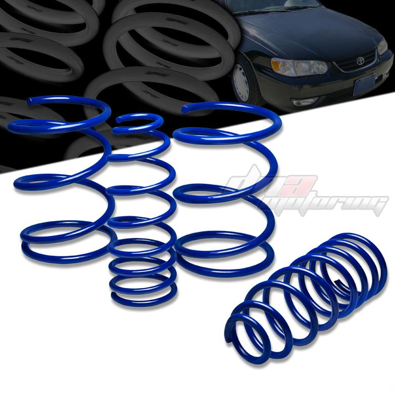 98-02 toyota corolla blue 1.25"drop suspension lowering springs/spring 255/235lb